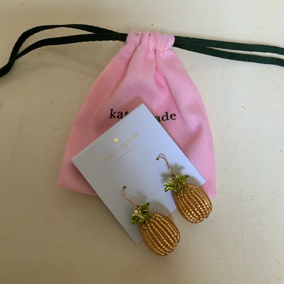 NWT KATE SPADE BEADED PINEAPPLE DROP EARRINGS